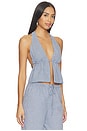 view 2 of 5 Ruthie Halter Top in Blue Gingham