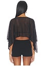 view 4 of 5 Orson Knit Poncho in Black Metallic