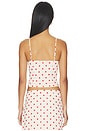 view 3 of 4 Annie Cami Top in Cream & Red Dot