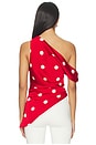 view 4 of 5 Mindy Off Shoulder Top in Red & White Dot