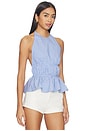 view 2 of 5 Drisana Halter Top in Blue Stripe