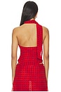 view 4 of 6 Landry Cowl Neck Top in Red Dot