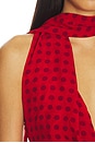view 6 of 6 Landry Cowl Neck Top in Red Dot