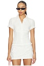 view 1 of 4 Abril Button Up Top in White