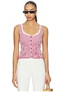 view 1 of 4 Milena Top in Red Gingham