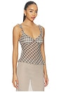 view 2 of 4 Ariadne Top in Brown Plaid