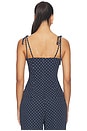 view 3 of 5 Chantelle Top in Navy & White Dot