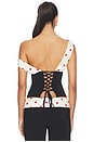 view 3 of 4 Angee Top in Cream & Red Dot