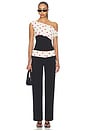 view 4 of 4 Angee Top in Cream & Red Dot