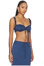 view 2 of 5 Reese Bra Top in Navy Polka Dot