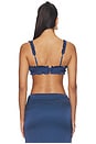 view 3 of 5 Reese Bra Top in Navy Polka Dot