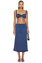 view 4 of 5 Reese Bra Top in Navy Polka Dot