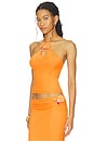 view 2 of 4 Yanisha Halter Top in Orange