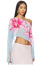 view 2 of 4 Shirley Off Shoulder Top in Blue Floral