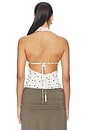 view 3 of 4 Zemira Halter Top in Ivory Polka Dot