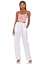 view 4 of 4 Melinda Drape Bustier Top in Pink Floral