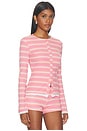 view 2 of 5 Cynthia Cardigan in Pink Stripe