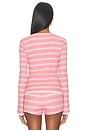 view 3 of 5 Cynthia Cardigan in Pink Stripe
