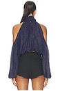 view 4 of 5 Araya Cold Shoulder Top in Navy