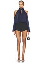 view 5 of 5 Araya Cold Shoulder Top in Navy