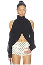 view 1 of 4 Chiara Cold Shoulder Top in Black