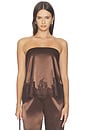 view 1 of 5 Zoella Strapless Top in Dark Brown