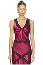view 1 of 5 Priscilla Lace Top in Burgundy