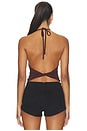 view 4 of 4 Leigh Fringe Halter Top in Dark Brown
