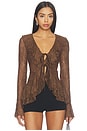 view 1 of 4 Alisia Top in Brown Lace