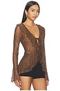 view 2 of 4 Alisia Top in Brown Lace