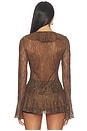 view 4 of 4 Alisia Top in Brown Lace