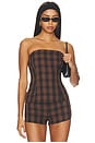 view 1 of 4 Audriena Strapless Top in Plaid Multi