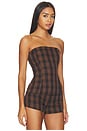 view 2 of 4 Audriena Strapless Top in Plaid Multi