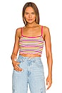 view 1 of 4 Emmalynn Striped Crop Top in Pink Multi