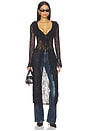 view 1 of 3 Alisia Duster Top in Black Lace