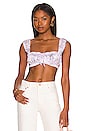 view 1 of 4 Sloane Ruched Crop Top in Lavender