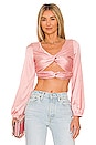 view 1 of 4 Lorelei Twist Front Top in Rose Pink