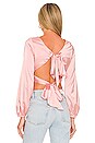 view 3 of 4 Lorelei Twist Front Top in Rose Pink
