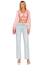view 4 of 4 Lorelei Twist Front Top in Rose Pink