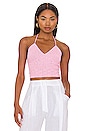 view 1 of 4 Top halter de crochet Elise in Pink