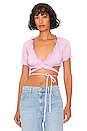 view 1 of 4 Francisca Wrap Tie Top in Lavender