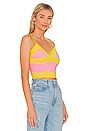 view 2 of 4 Juniper Lace Cami Top in Pink & Chartreuse