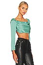 view 3 of 5 Kaela Open Back Top in Teal