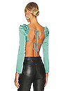 view 4 of 5 Kaela Open Back Top in Teal