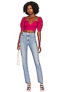 view 4 of 4 Colette Puff Sleeve Top in Hot Pink