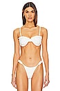 view 1 of 5 Amelia Ruffle Bikini Top in White