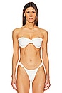 view 2 of 5 Amelia Ruffle Bikini Top in White