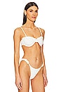 view 3 of 5 Amelia Ruffle Bikini Top in White