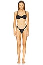 view 4 of 4 Amelia Ruffle Bikini Bottom in Black