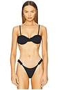 view 1 of 5 Amelia Ruffle Bikini Top in Black